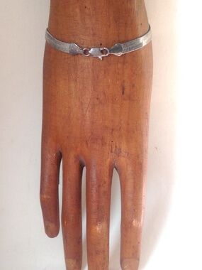 vintage bracelet slinky flat snake chain with lobster clasp